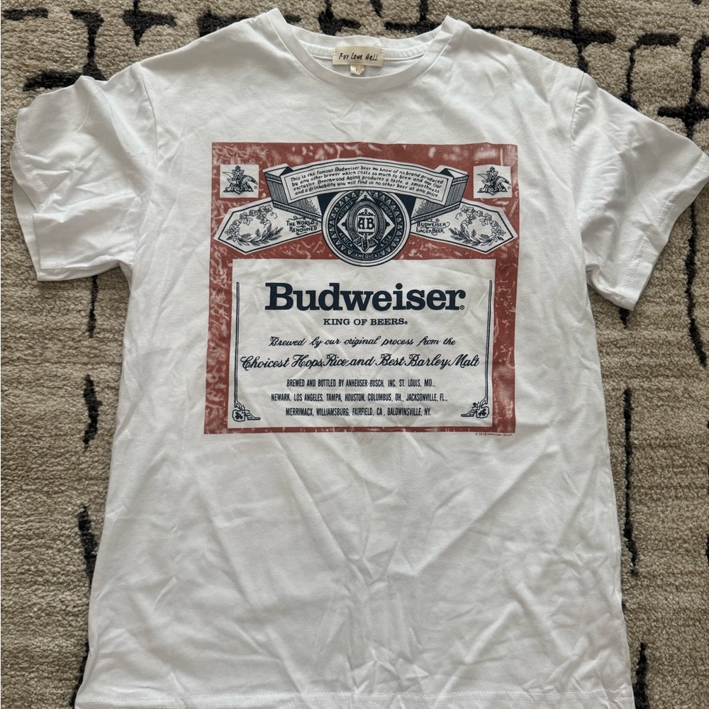 Budweiser White and Red Label T-Shirt